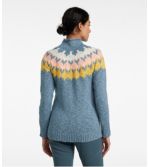 Cotton Ragg Sweater, Funnelneck Pullover Fair Isle