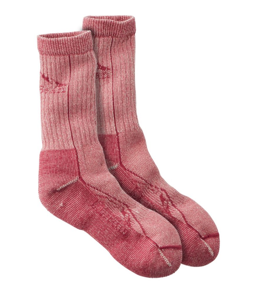 Image of Adults' Cresta Wool Midweight Hiking Socks, Crew Pink L