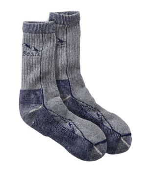 2 Pack Merino Wool Socks Mens Size 10 -13 Hiking Socks, 1/4 Crew Thick  hiking socks for Men Winter,Liner Thermal Wool Sock