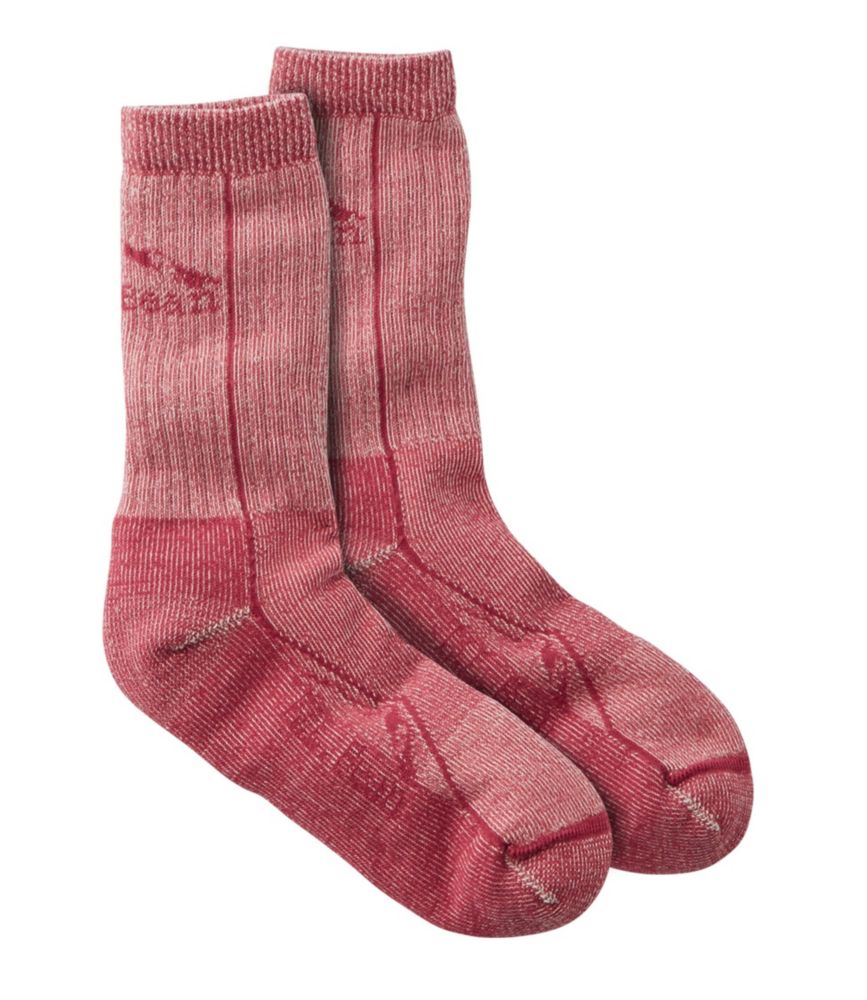 Image of Adults' Cresta Wool Lightweight Hiking Socks, Crew Pink M
