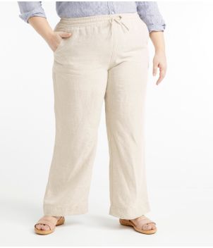 Women's Premium Washable Linen Pull-On Pants