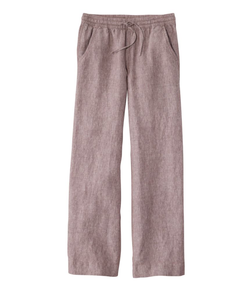 Women's Premium Washable Linen Pull-On Pants, Weathered Oak, small image number 1