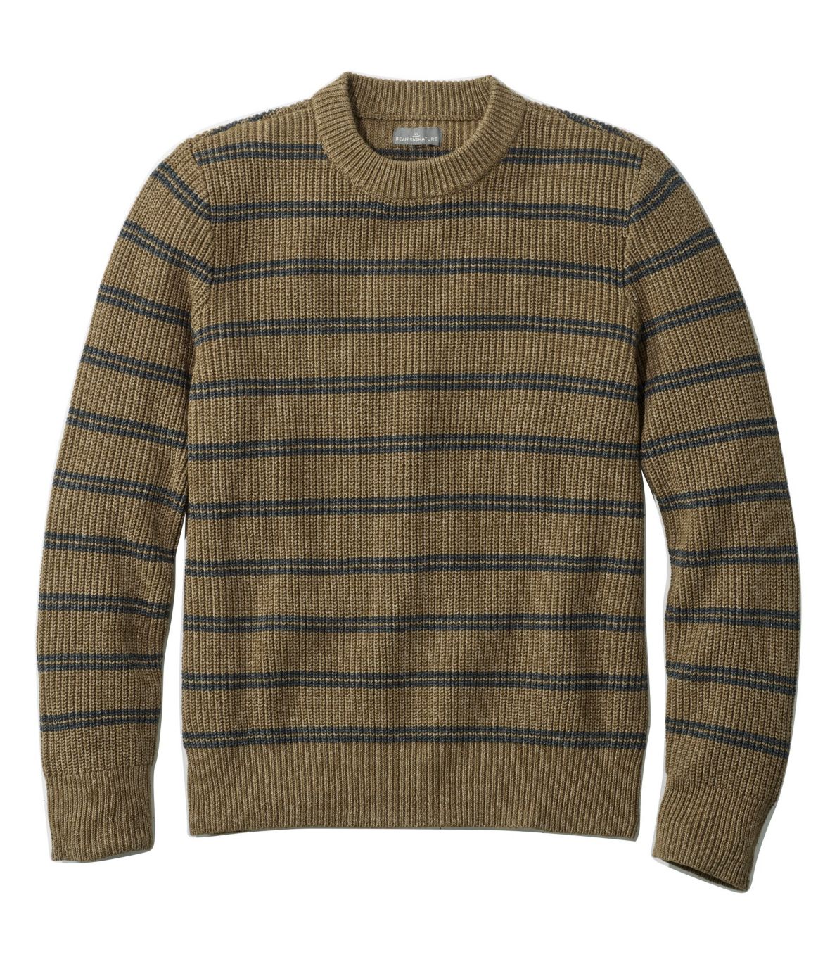 Men's Signature Shaker Stitch Sweater, Crewneck, Stripe at L.L. Bean