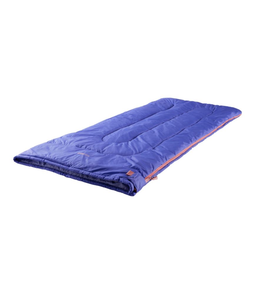 Adults' Camp Sleeping Bag, Cotton-Blend-Lined 40°F, Deepest Shadow Blue, small image number 2