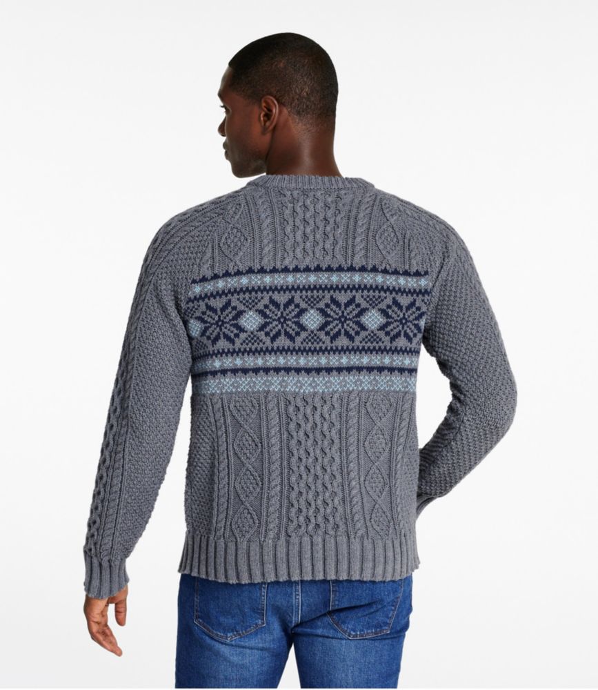 Men's Signature Cotton Fisherman Sweater, Crewneck