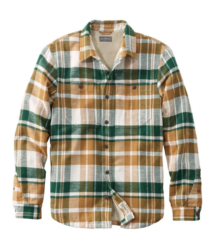 L.L. Bean Men's BeanFlex All Season Flannel Shirt Long Sleave L