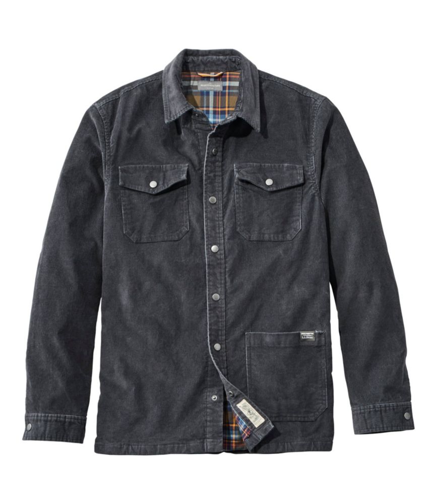 men's flannel lined denim shirt jacket