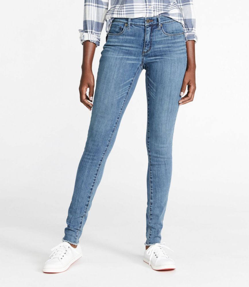 frayed end skinny jeans