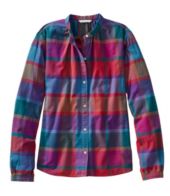 Women's Signature Lightweight Flannel Shirt, Collarless | Shirts