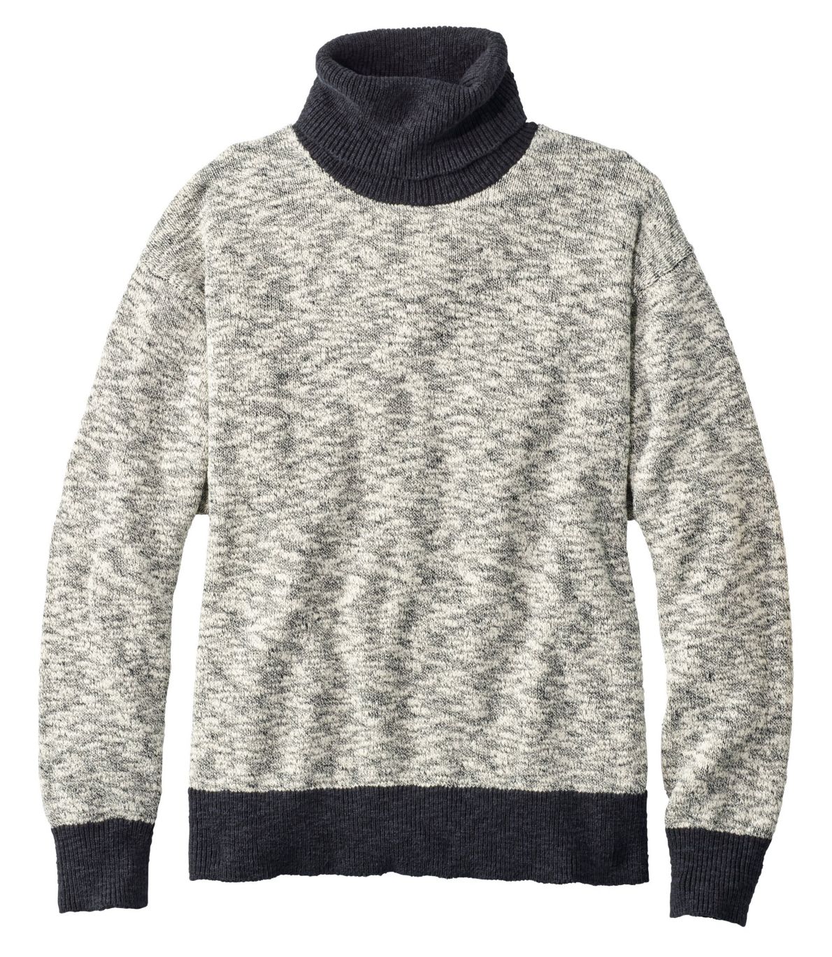 Women's Signature Cotton/Linen Ragg Sweater,Turtleneck