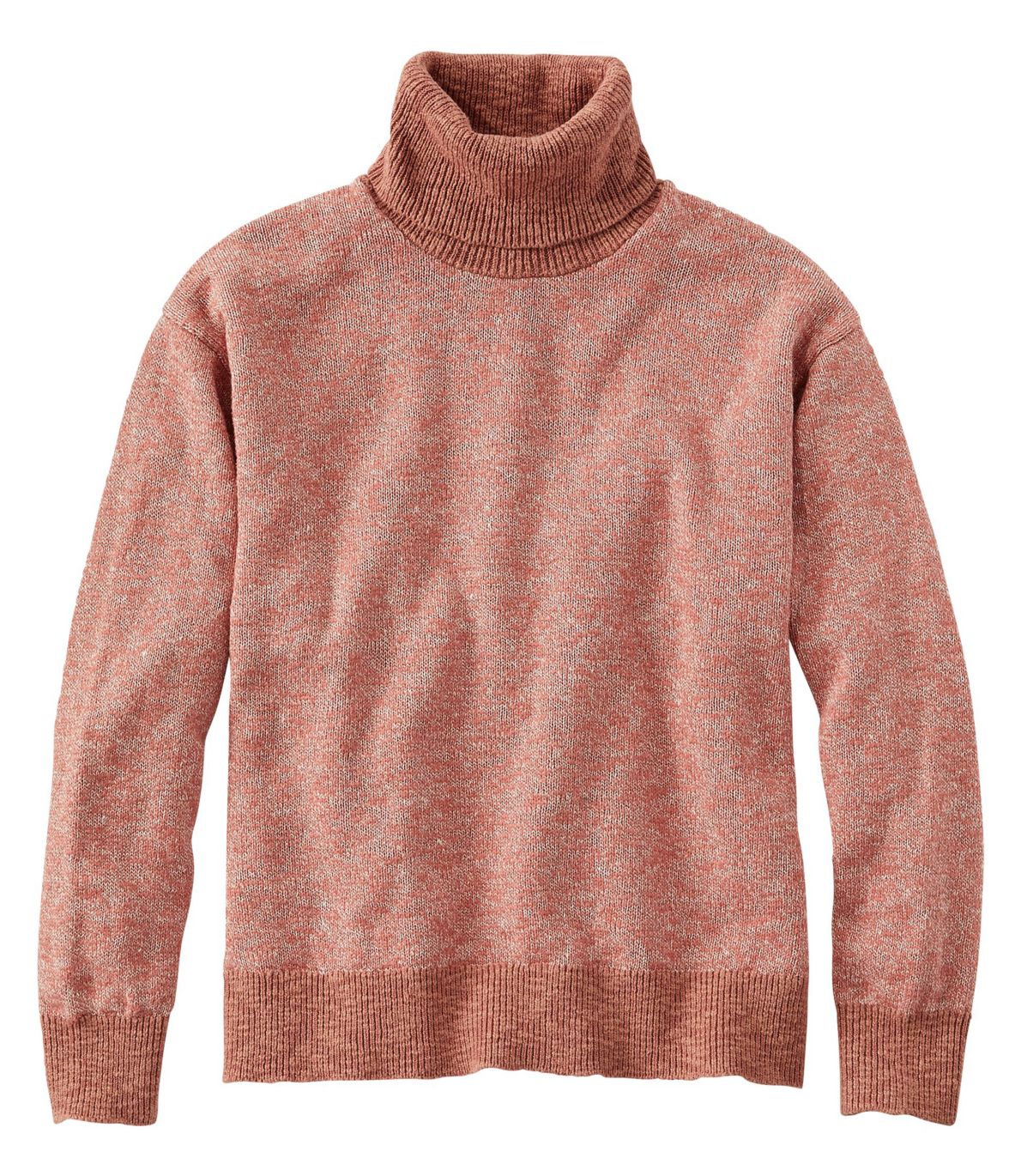 Women's Signature Cotton/Linen Ragg Sweater,Turtleneck
