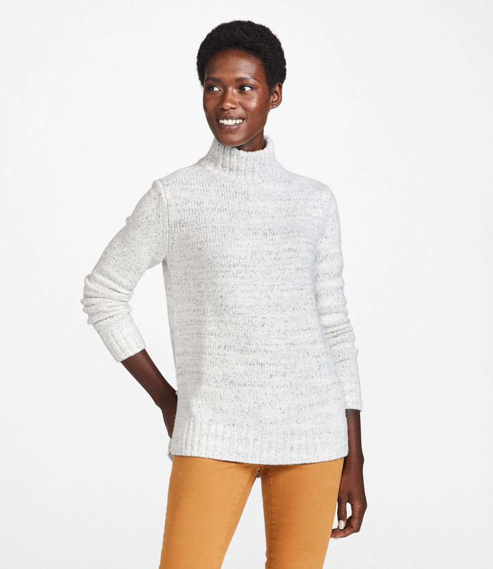  Women's White Turtleneck Sweater