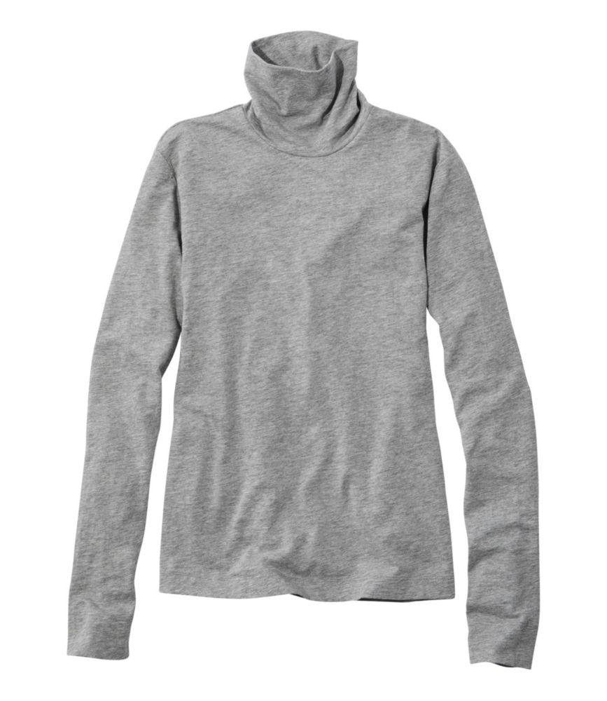 Image of Women's Signature Slub Knit Turtleneck Gray XS