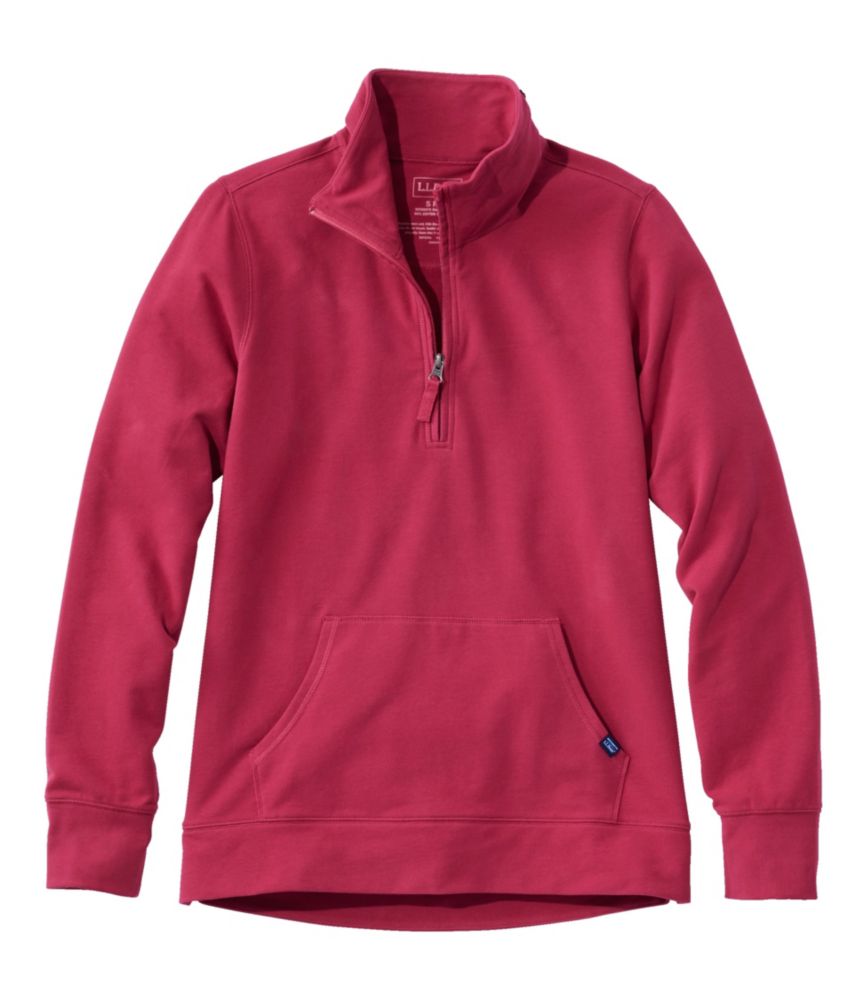 Women's Ultrasoft Sweats, Quarter-Zip Pullover, Raspberry, small image number 1
