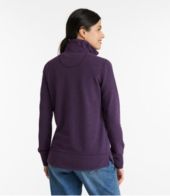 LL Bean Ultrasoft Sweatshirt Jacket Womens XL Plum Full Zip Mock