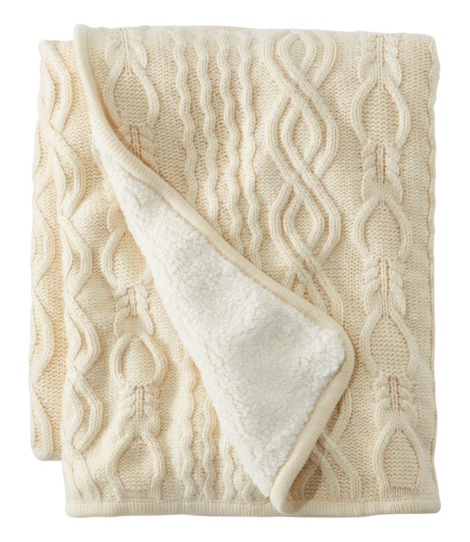 Chunky Cabled Fleece Throw Blankets Throws At Llbean Chunky Cabled Fleece Throw Blankets Throws At Llbean