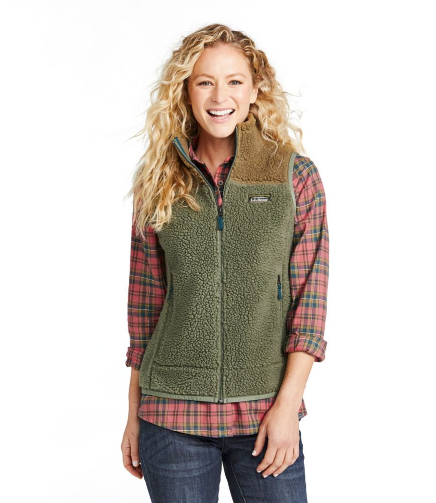 Women's Mountain Pile Fleece Vest, Colorblock Women's at L.L.Bean