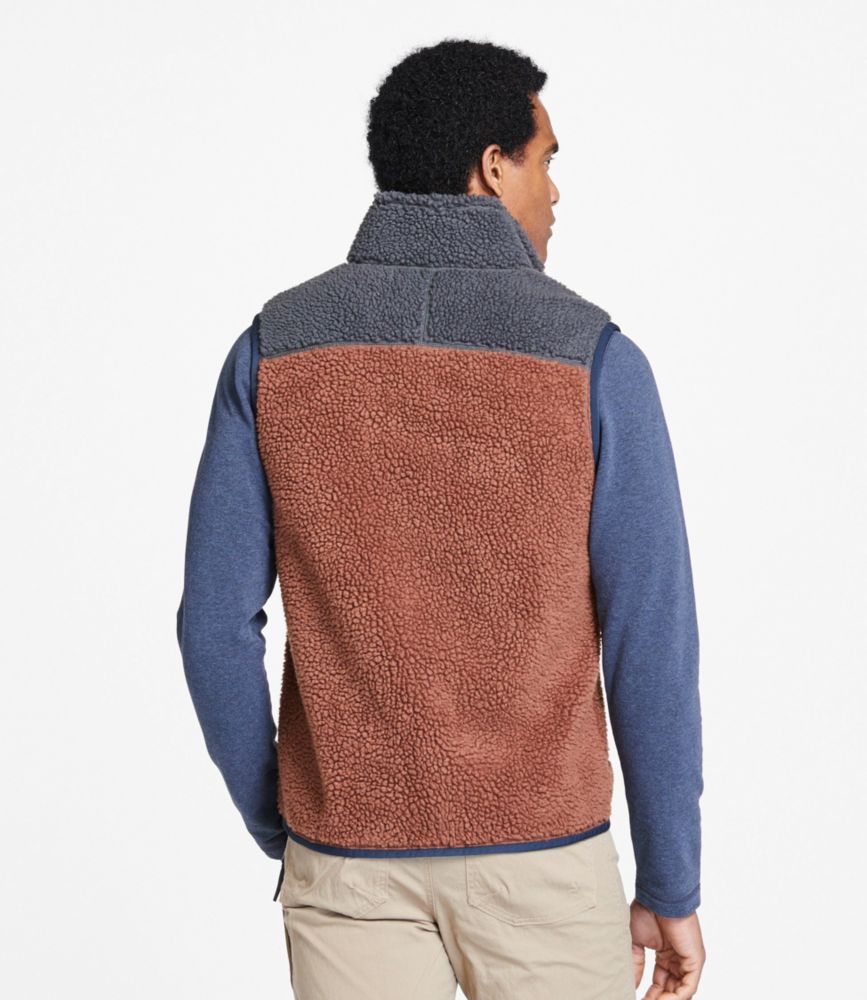 Men's Mountain Pile Fleece Vest, Colorblock Vests at L.L.Bean