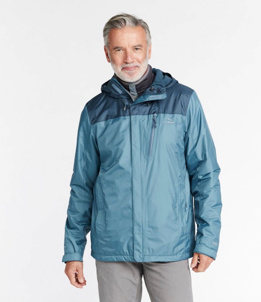 Men's Trail Model Rain Jacket, FleeceLined, Colorblock Men's at L.L.Bean