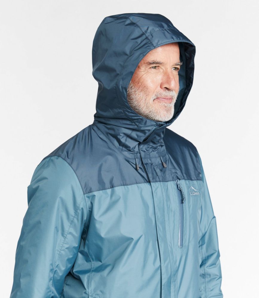 Men's Trail Model Rain Jacket, FleeceLined, Colorblock Men's Rain