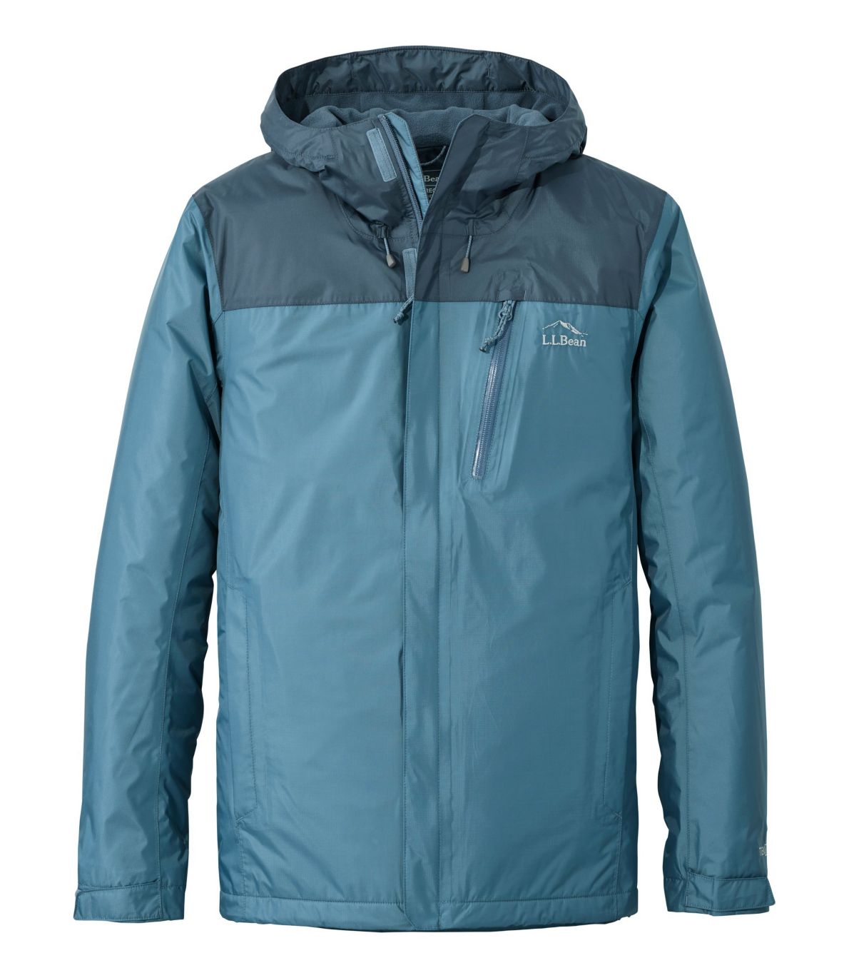 Men's Trail Model Rain Jacket, Fleece-Lined, Colorblock