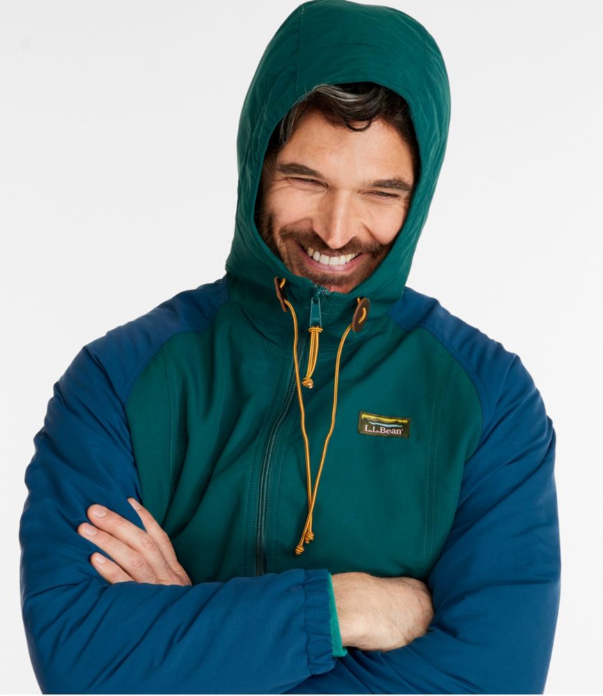 Men's Mountain Classic Insulated Anorak, Multi-Color, Collegiate Blue/Rustic Green, small image number 4