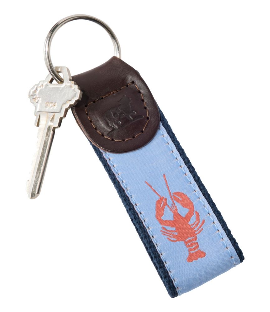 Novelty Ribbon Key Fob, Deep Blue Lobsters, small image number 2