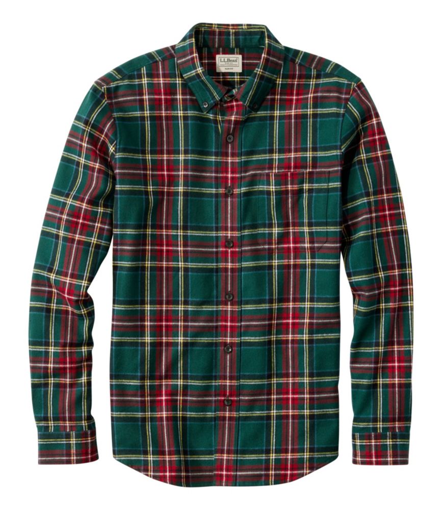 Men's Scotch Plaid Flannel Shirt, Slim Fit