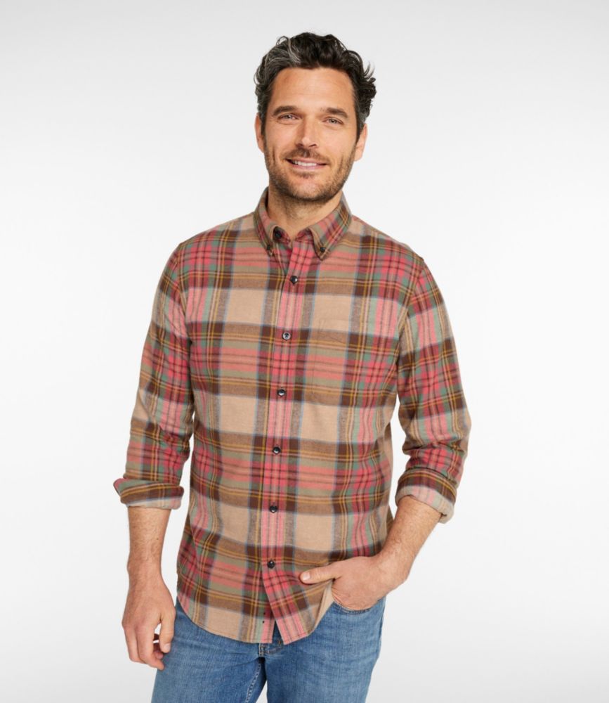 Men's Scotch Plaid Flannel Shirt, Slim Fit