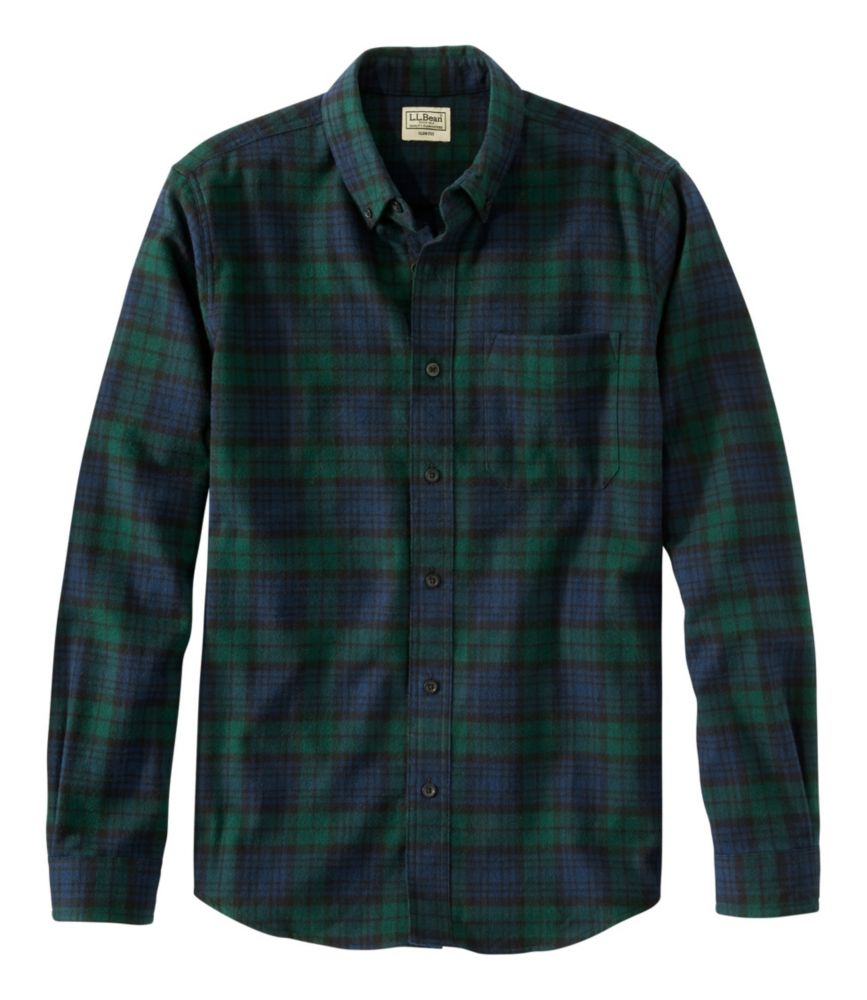 Men's Scotch Plaid Flannel Shirt, Slim Fit