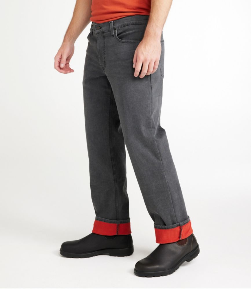 Men's BeanFlex® Jeans, Standard Athletic Fit, Fleece-Lined, Dark Cinder, small image number 4