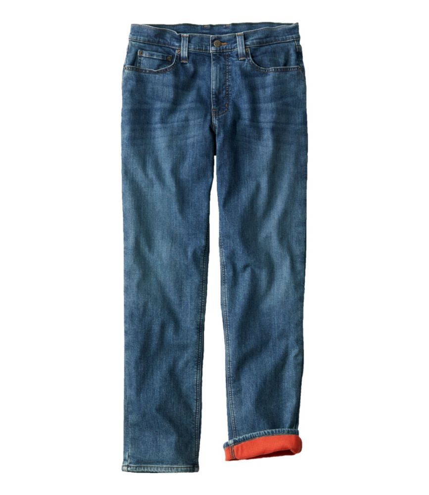 Men's Double L® Jeans, Natural Fit, Flannel-Lined