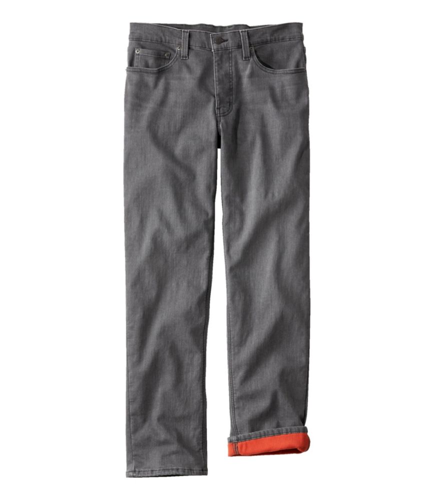 Men's BeanFlex® Jeans, Standard Athletic Fit, Fleece-Lined, Gray Wash, small image number 1