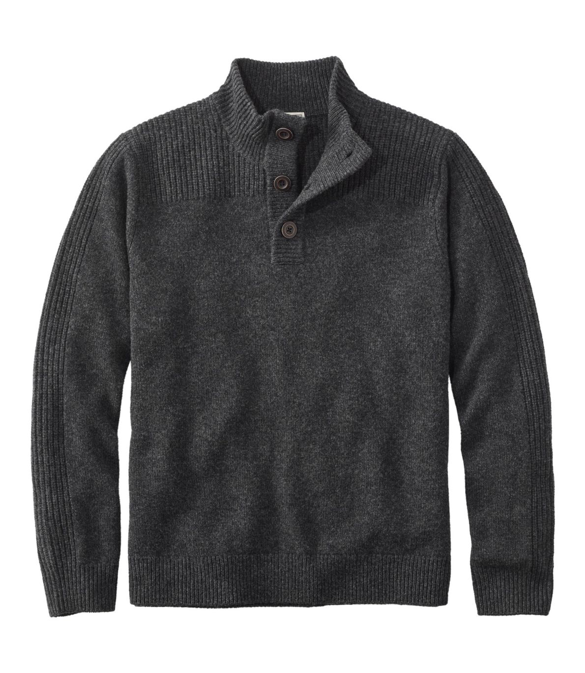 Men's Washable Lambswool Sweaters, Mock