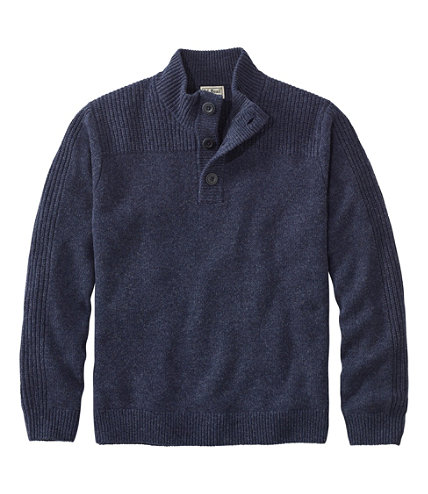 Men's Washable Lambswool Sweaters, Mock | Sweaters at L.L.Bean