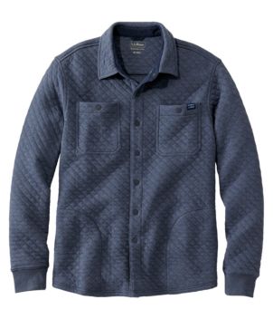 Men's Quilted Sweatshirts, Snap Overshirt