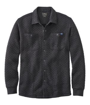 Men's Quilted Sweatshirts, Snap Overshirt