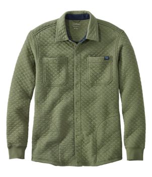 Men's Quilted Sweatshirts, Snap Overshirt