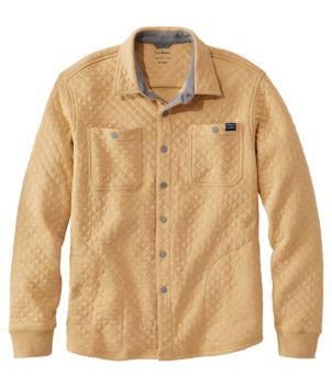 Men's Quilted Sweatshirts, Snap Overshirt