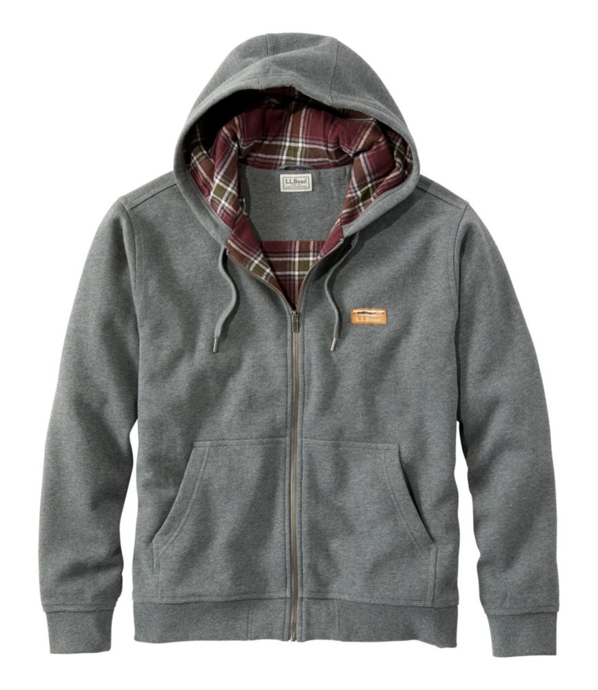 mens lined hooded sweatshirt