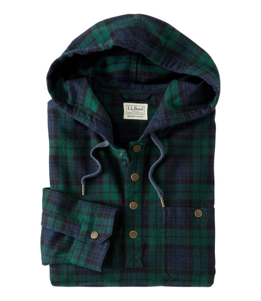 plaid hooded flannel shirt