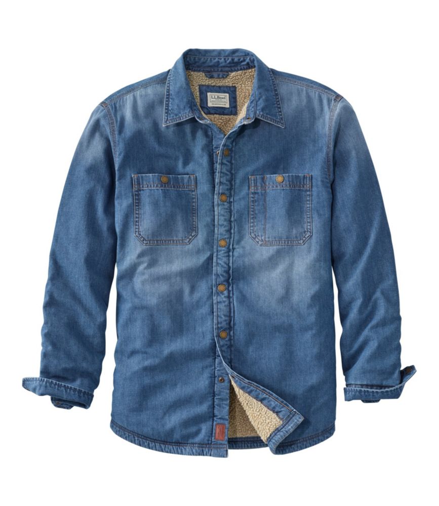 bleached denim shirt