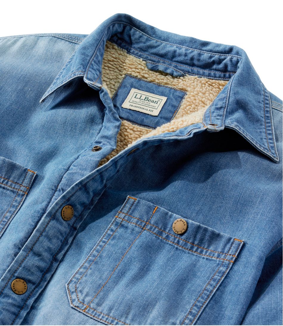 Men's 1912 Heritage Lined Shirt Jac, Denim | Shirts at L.L.Bean Men's 1912 Heritage Lined Shirt Jac, Denim | Shirts at L.L.Bean