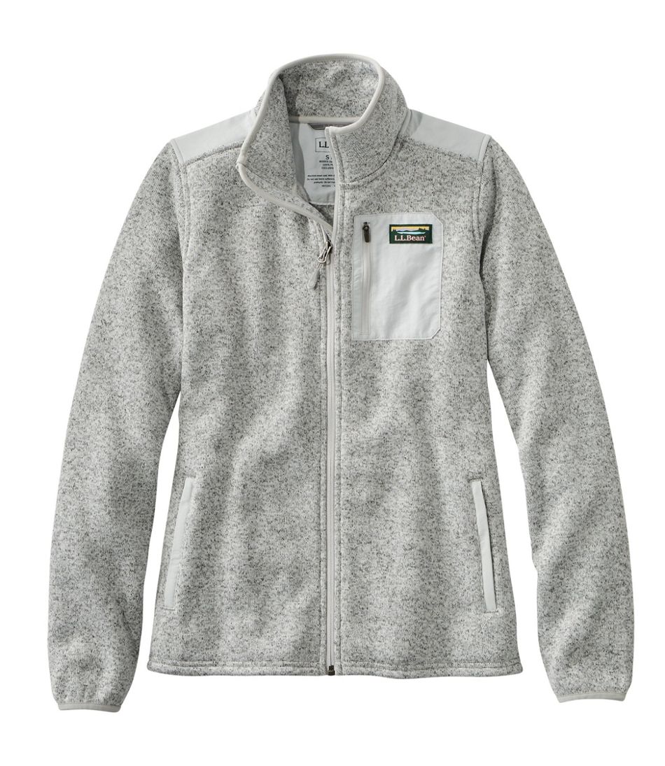Women's L.L.Bean Sweater Fleece Full-Zip Overlay Jacket | Fleece ...