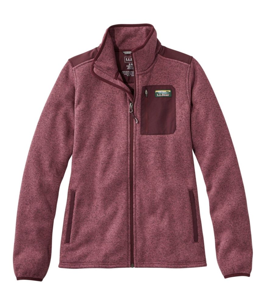 Women's L.L.Bean Sweater Fleece FullZip Overlay Jacket Fleece Jackets at L.L.Bean