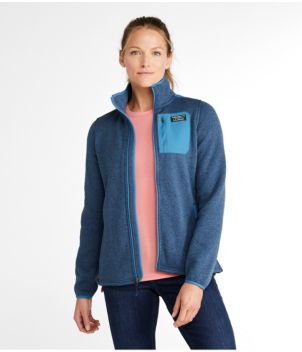 Women's L.L.Bean Sweater Fleece Full-Zip Overlay Jacket