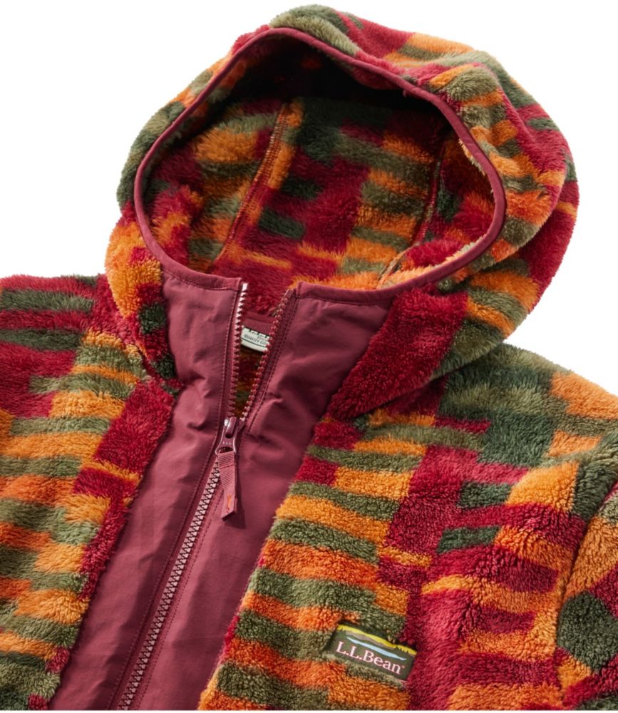 Men's L.L.Bean Hi-Pile Fleece Hoodie, Print, , small image number 4