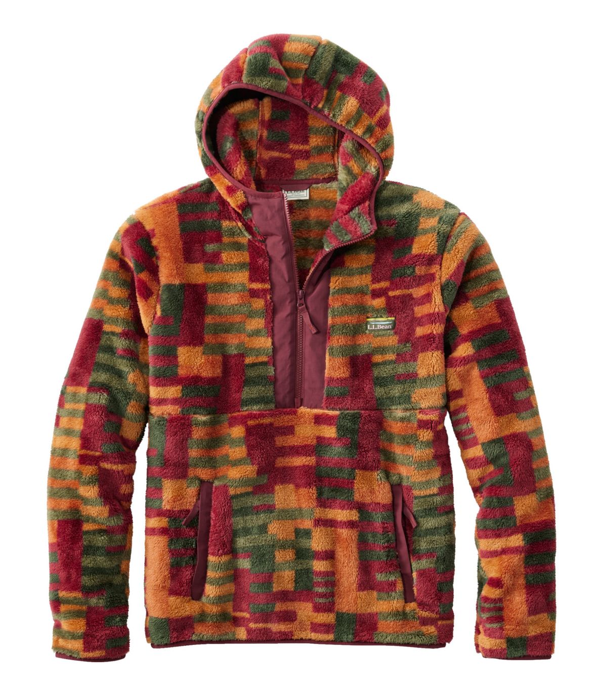 Men's L.L.Bean HiPile Fleece Hoodie, Print at L.L. Bean