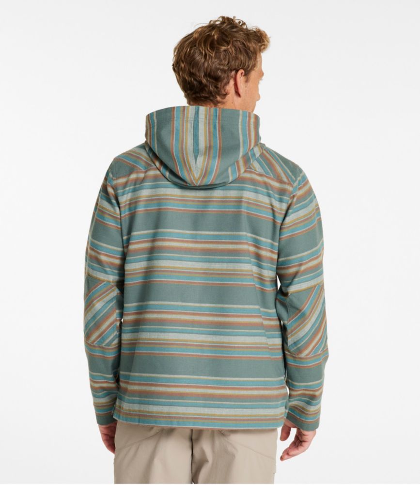 Men's Katahdin Performance Flannel Anorak, Balsam Stripe, small image number 3