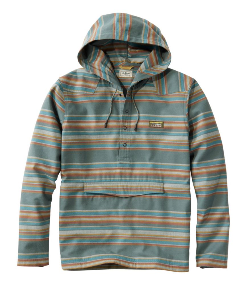 Men's Katahdin Performance Flannel Anorak, Balsam Stripe, small image number 1